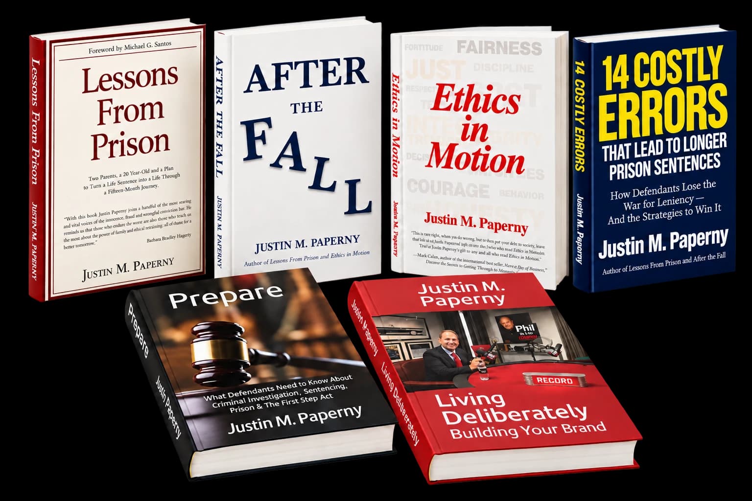 Six White Collar Advice books by Justin Paperny