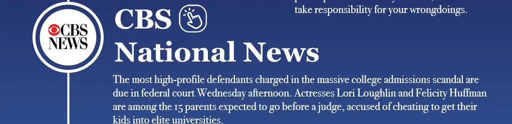 CBS News College Admissions Prison Guide feature