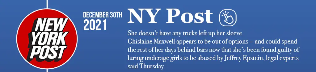NY Post Ghislaine Maxwell Prison Consultation link