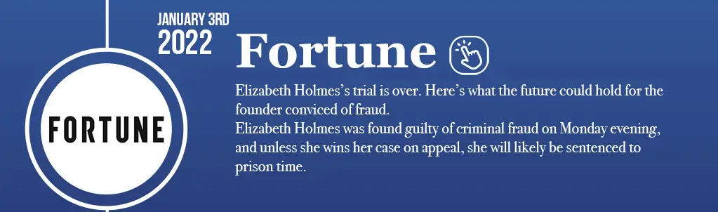 Fortune Elizabeth Holmes Trial details link