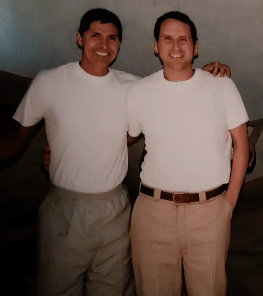 Justin Paperny with Michael Santos