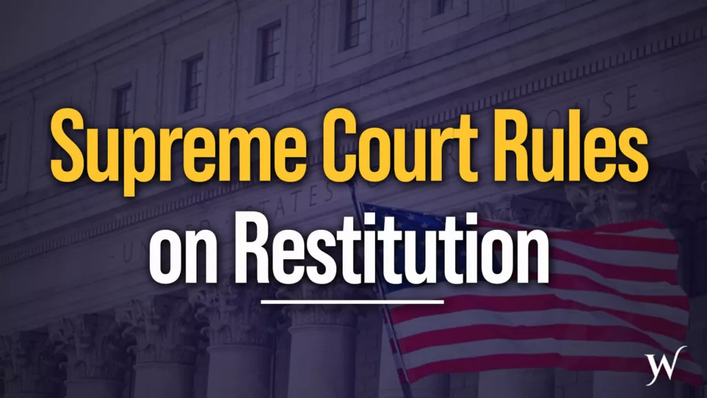 Restitution In White Collar Cases